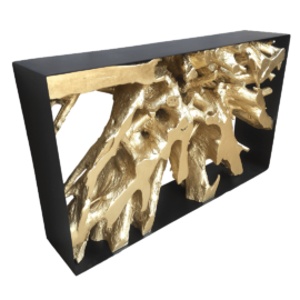 Root Gold Metal Frame Console